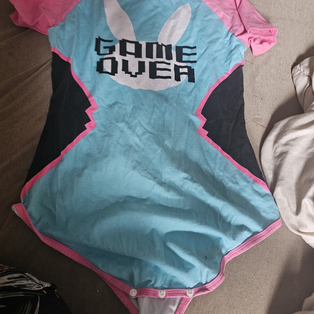 Game Over Adult One Piece - Pink and Blue